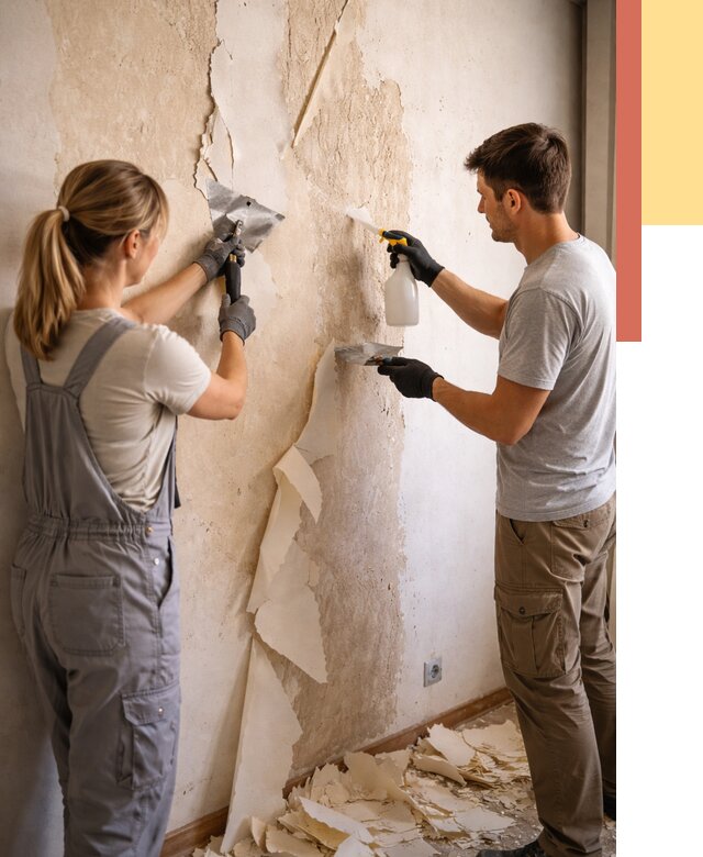 Снятие старых обоев в Истре от 5334 руб. под ключ недорого | ОТДЕЛОЧНИК-Ста