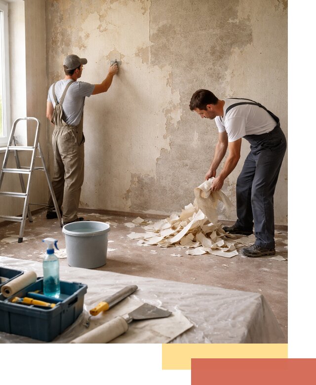 Снятие старых обоев в Истре быстро и качественно