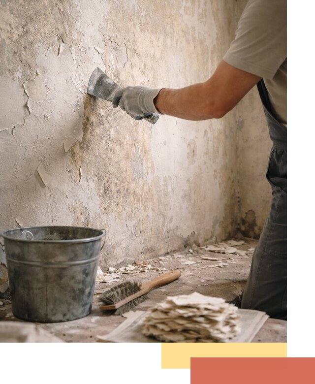 Удаление старой краски со стен в Истре качественно и быстро