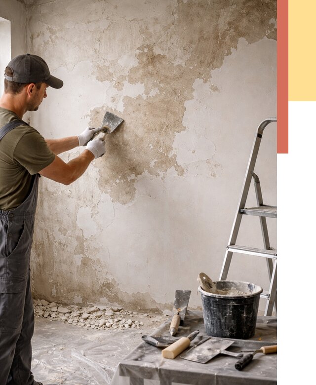 Снятие старой шпаклевки в Истре от 1880 руб. — быстро и недорого | ОТДЕЛОЧНИК-Ста