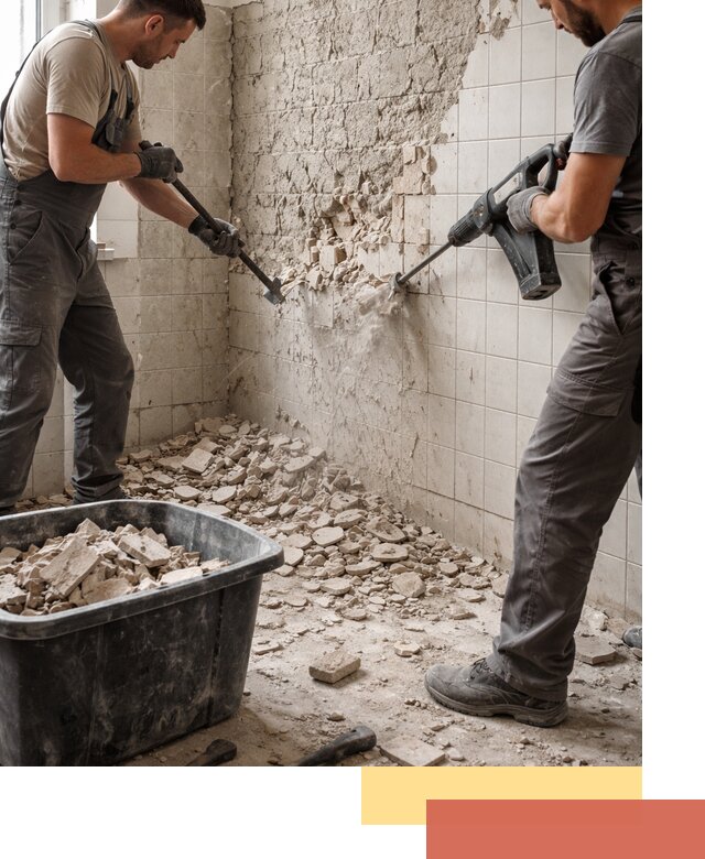 Демонтаж плитки со стен в Истре быстро и аккуратно