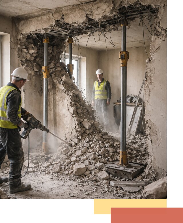 Снос несущих стен в Истре с гарантией безопасности и качества