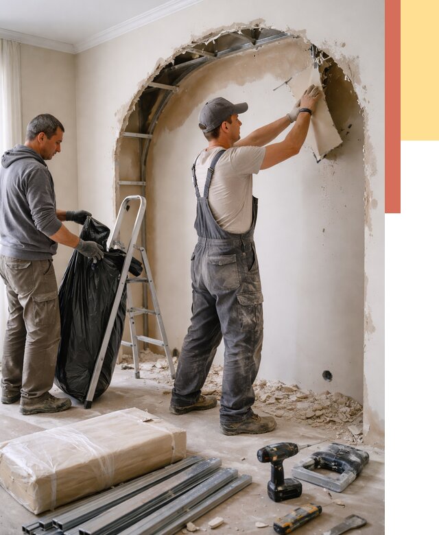 Демонтаж арки из гипсокартона в Истре от 3556 руб. — услуги под ключ | ОТДЕЛОЧНИК-Ста