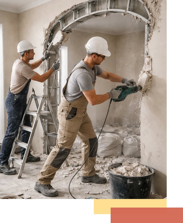 Демонтаж гипсокартонной арки в Истре быстро и аккуратно