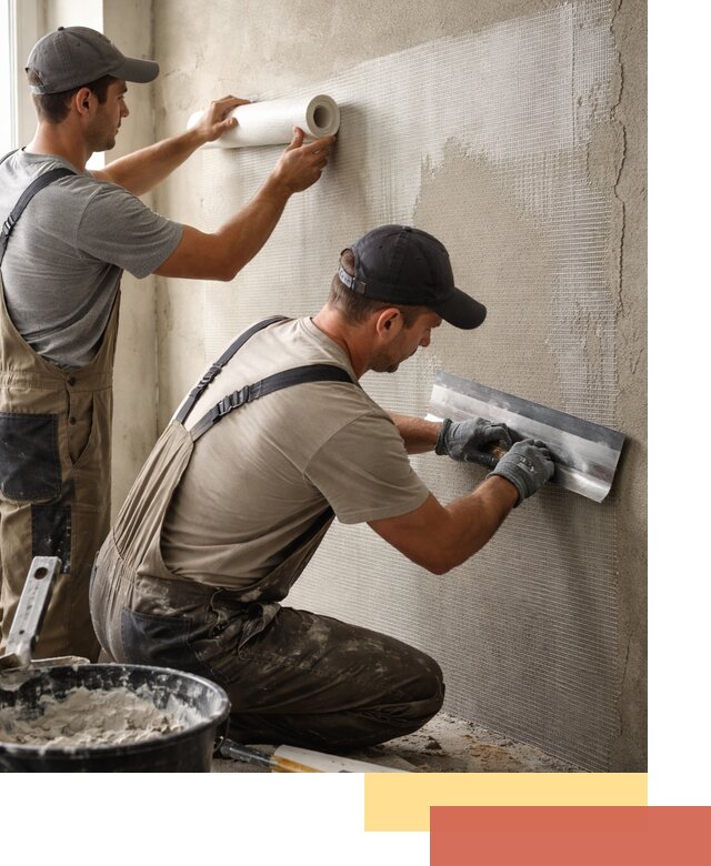 Армирование стен стеклосеткой в Истре для прочной отделки