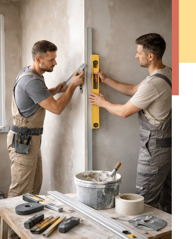 Выведение углов стен в Истре от 1880 руб. быстро и недорого | ОТДЕЛОЧНИК-Ста