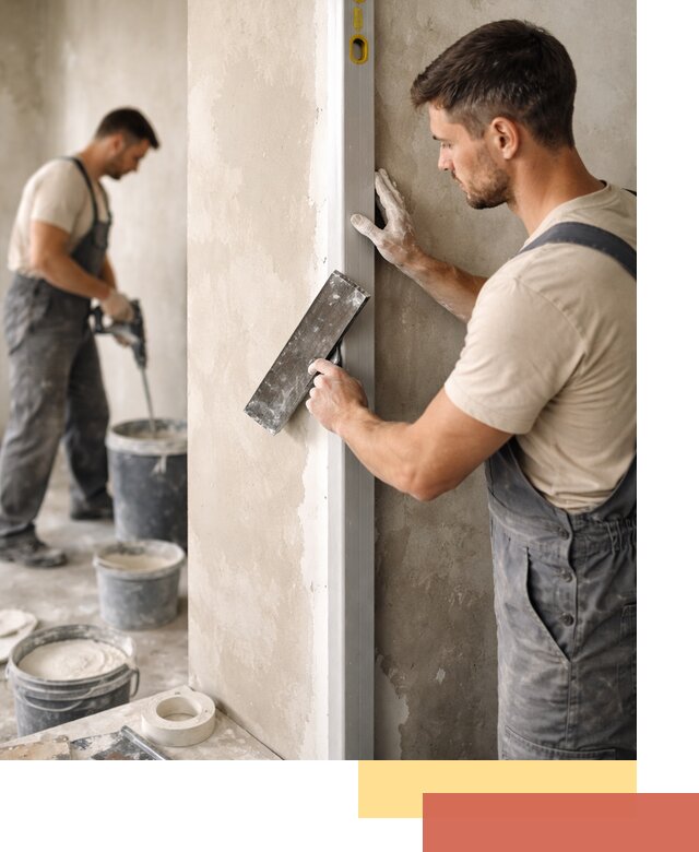 Выведение углов стен в Истре: монтаж и оштукатуривание