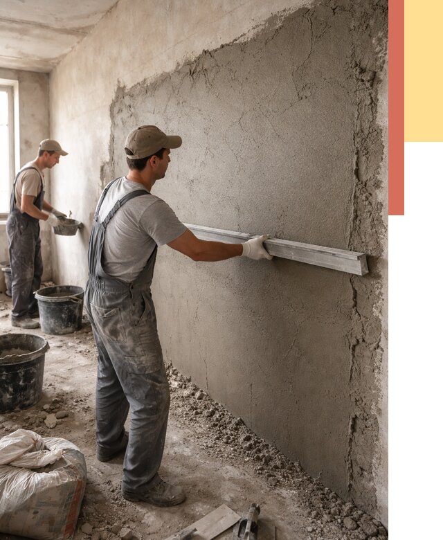 Цементная штукатурка стен в Истре от 4572 руб/м2 — быстро и недорого | ОТДЕЛОЧНИК-Ста