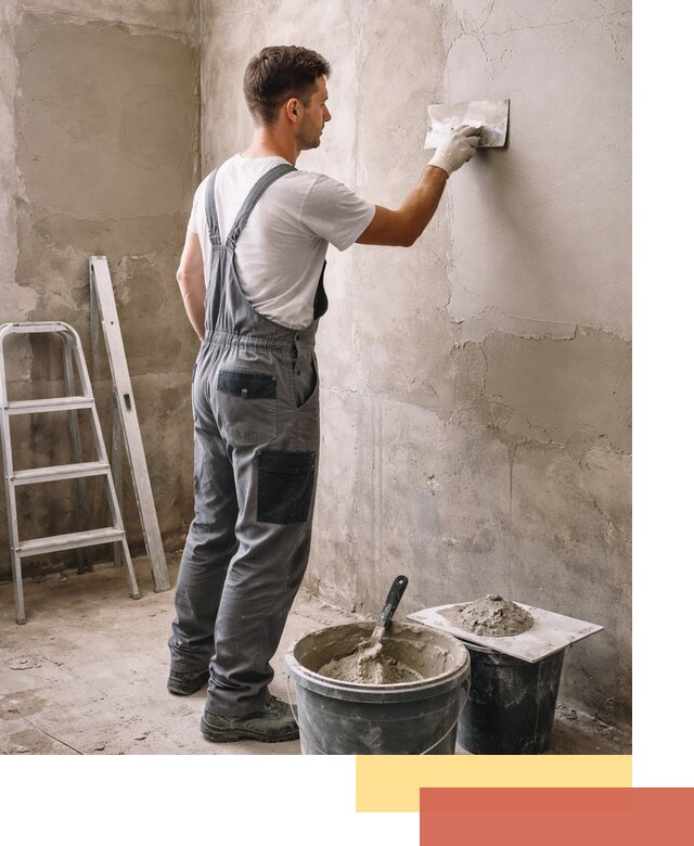 Штукатурка стен в ванной под ключ в Истре