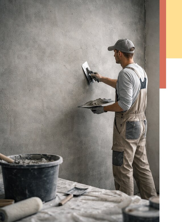 Декоративная штукатурка под бетон в Истре от 2540 руб./м² — нанесение под ключ | ОТДЕЛОЧНИК-Ста