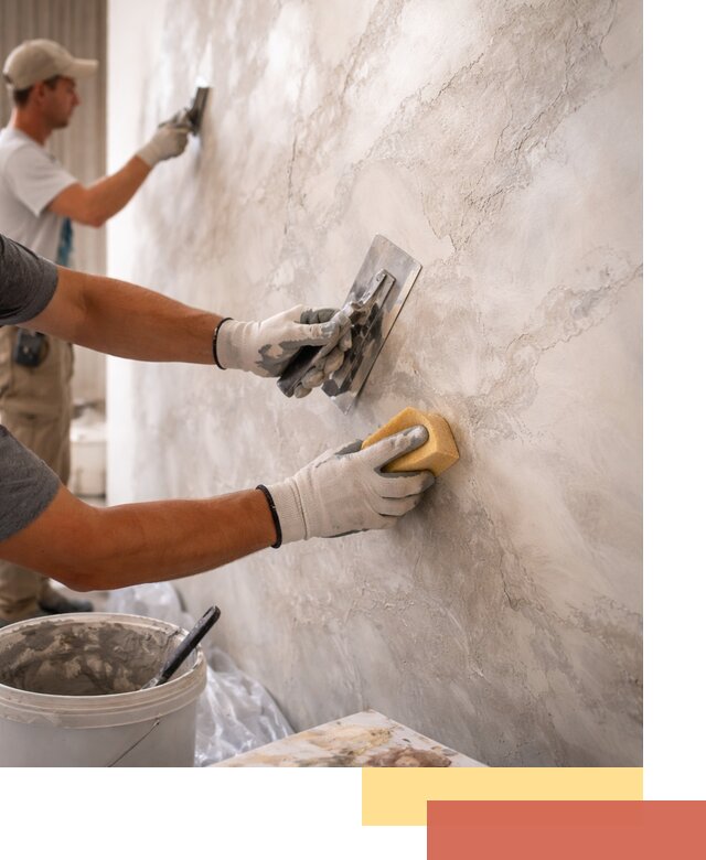 Декоративная штукатурка под мрамор в Истре для стен и потолков