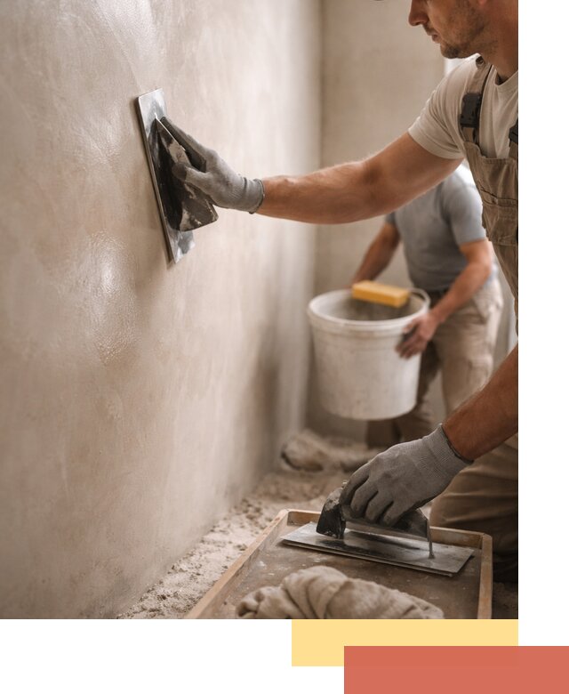 Нанесение марокканской штукатурки таделакт в Истре