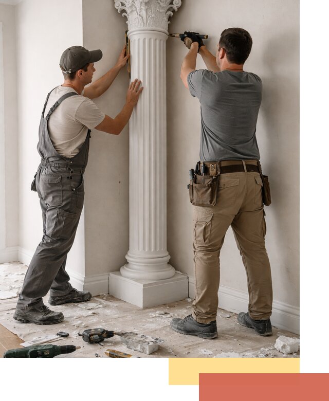 Установка декоративных колонн в Истре под ключ