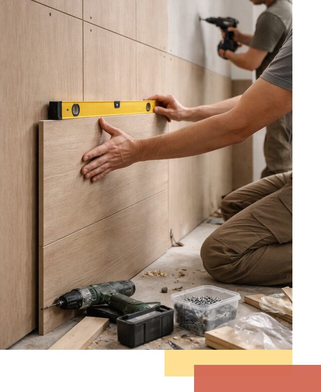 Профессиональный монтаж МДФ панелей на стены в Истре