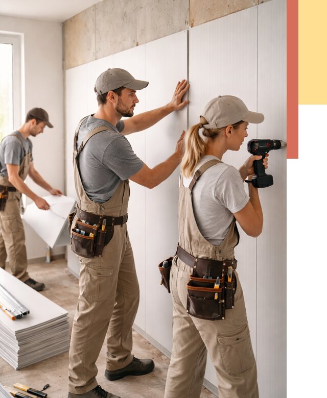 Монтаж ПВХ панелей на стены в Истре от 457 руб/м2 — быстро и недорого | ОТДЕЛОЧНИК-Ста