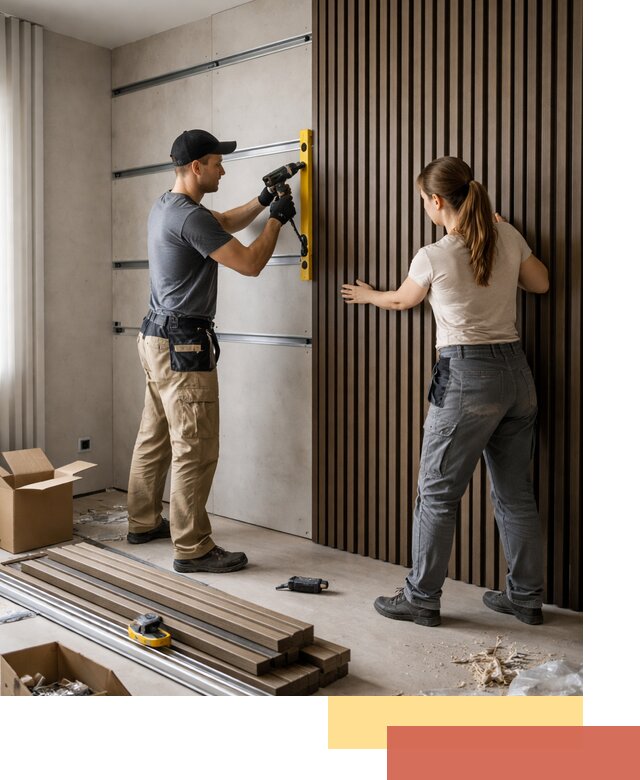 Монтаж реечных панелей на стены в Истре