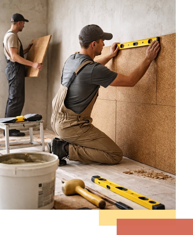 Монтаж пробковых панелей на стены в Истре быстро и качественно