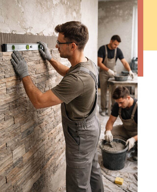 Монтаж искусственного камня в Истре от 4572 руб. под ключ | ОТДЕЛОЧНИК-Ста