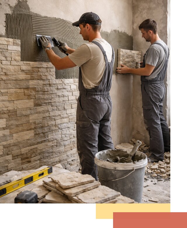 Монтаж искусственного камня в Истре — облицовка стен и фасадов