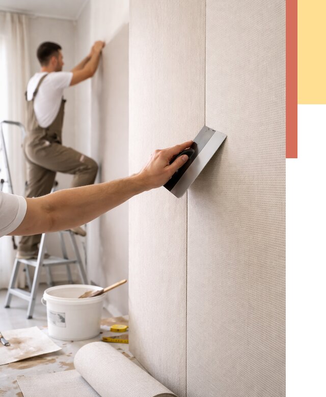 Поклейка текстильных обоев в Истре от 4572 руб. под ключ | ОТДЕЛОЧНИК-Ста