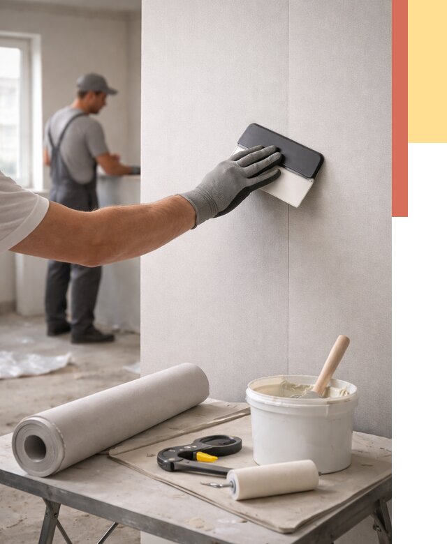 Поклейка обоев под покраску в Истре от 3556 руб. за м2 | ОТДЕЛОЧНИК-Ста