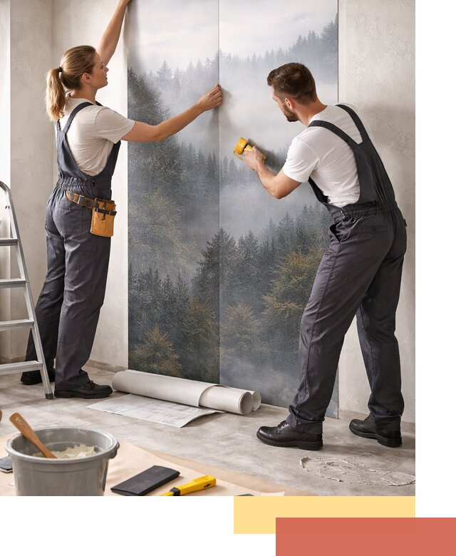 Поклейка фотообоев профессионально в Истре под ключ