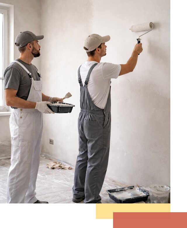 Покраска стен водоэмульсионной краской в Истре