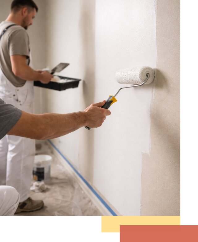 Покраска стен акриловой краской профессионально в Истре