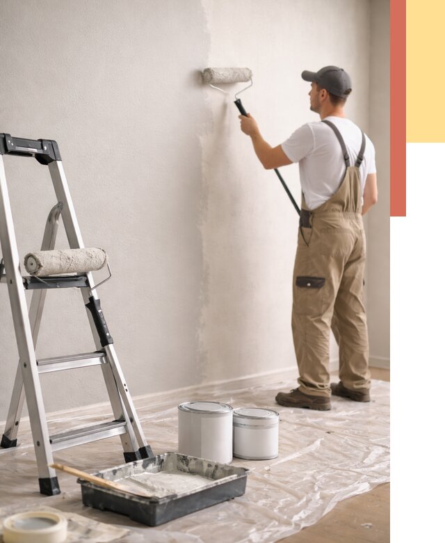 Покраска стен латексной краской в Истре от 4572 руб. за м2 | ОТДЕЛОЧНИК-Ста