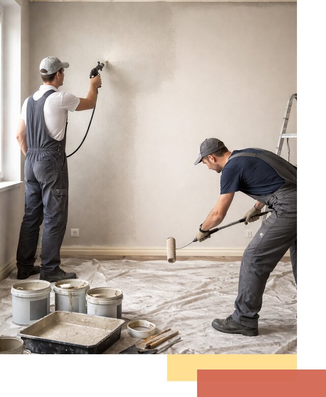 Покраска стен моющейся краской и защита поверхностей в Истре