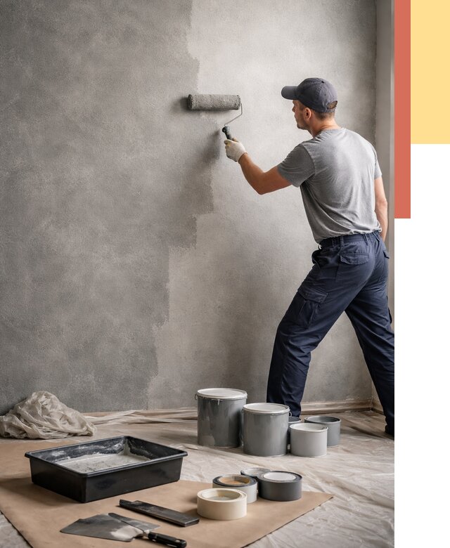 Покраска стен под бетон в Истре от 660 руб. за м2 — быстро и недорого | ОТДЕЛОЧНИК-Ста