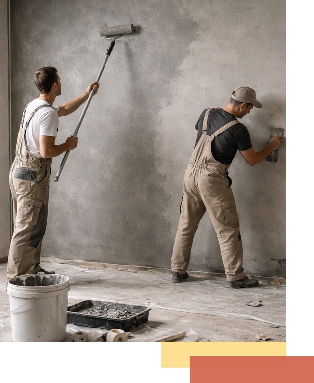 Покраска стен под бетон в Истре профессионально и недорого