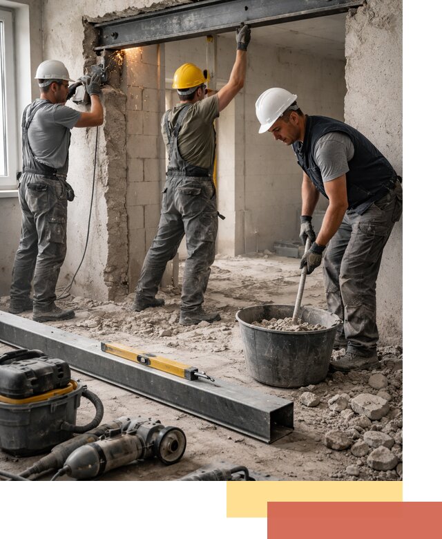 Создание проемов в стенах и несущих конструкциях в Истре