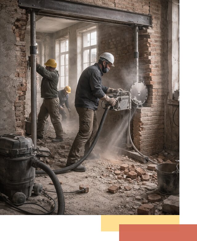 Прорезка проема в стене под дверной или оконный проем в Истре