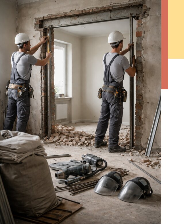 Расширение дверного проема в Истре от 12700 руб. под ключ | ОТДЕЛОЧНИК-Ста