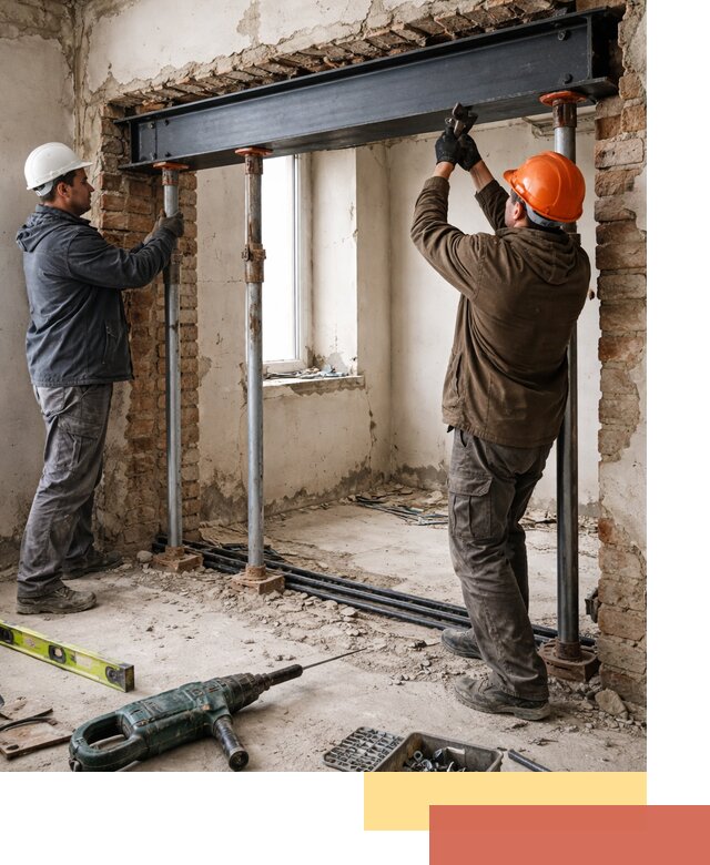 Усиление проема в стене в Истре для расширения и безопасности