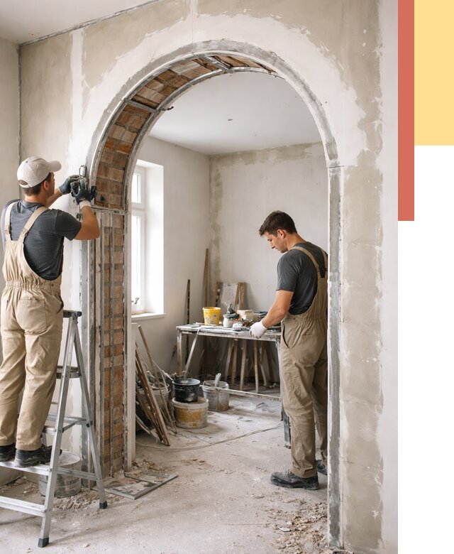 Устройство арочного проема в Истре от 9652 руб. под ключ — быстро и недорого | ОТДЕЛОЧНИК-Ста