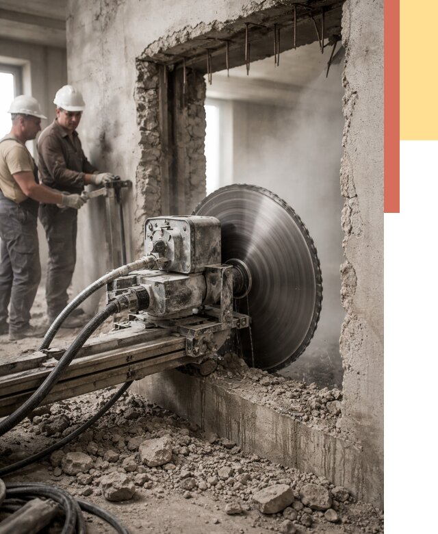 Алмазная резка проемов в Истре от 4572 руб. быстро и недорого | ОТДЕЛОЧНИК-Ста