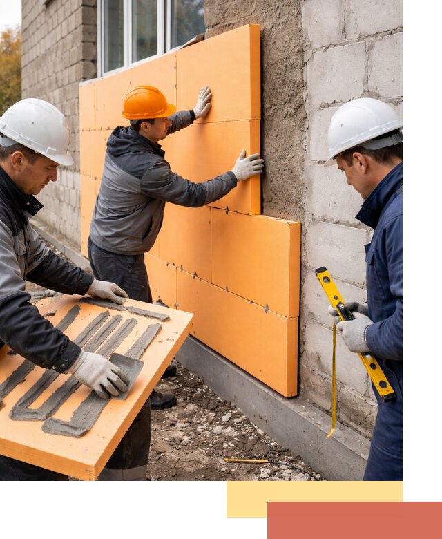 Утепление фасада пеноплексом под ключ в Истре