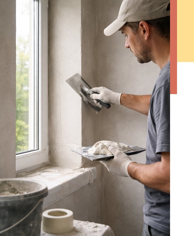 Штукатурка откосов в Истре от 4572 руб/м² — услуги и выравнивание под ключ | ОТДЕЛОЧНИК-Ста