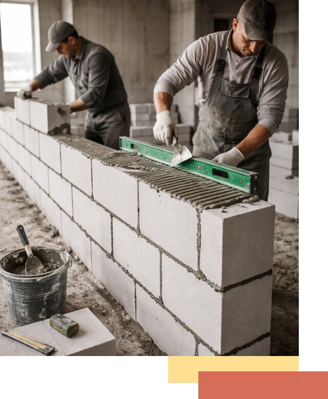 Кладка перегородок из газобетона в Истре быстро и качественно