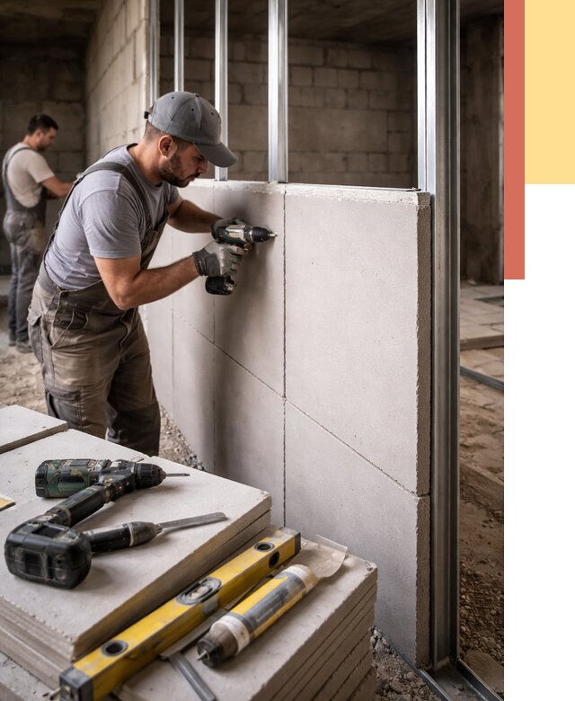 Кладка влагостойких перегородок ПГП в Истре от 1219 руб. под ключ | ОТДЕЛОЧНИК-Ста