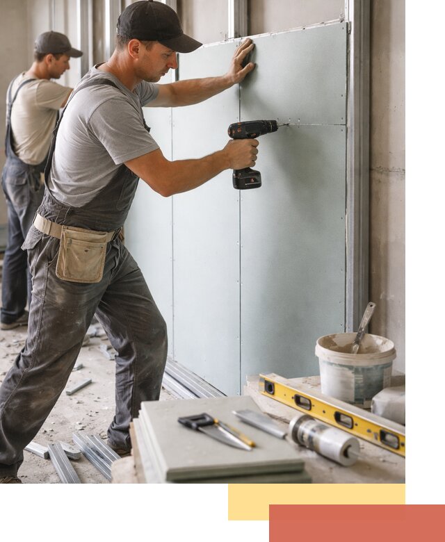 Кладка влагостойких перегородок ПГП в Истре