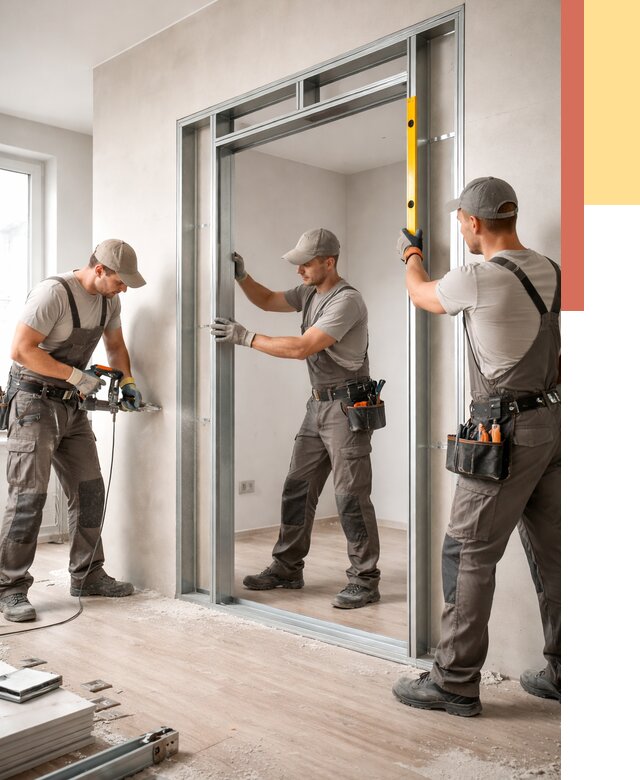 Устройство дверного проема в перегородке в Истре от 4572 руб. под ключ | ОТДЕЛОЧНИК-Ста