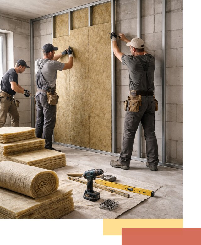 Шумоизоляция перегородок из блоков в Истре — монтаж и защита шумоизоляцией