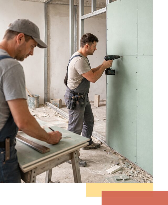 Перегородки из влагостойкого гипсокартона под ключ в Истре