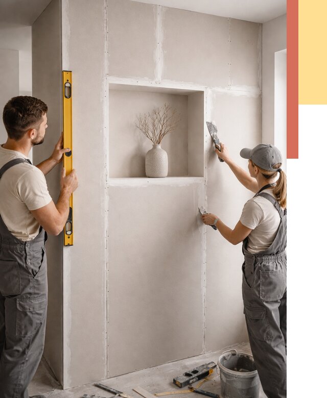 Перегородка из гипсокартона с нишей в Истре от 3302 руб. под ключ | ОТДЕЛОЧНИК-Ста