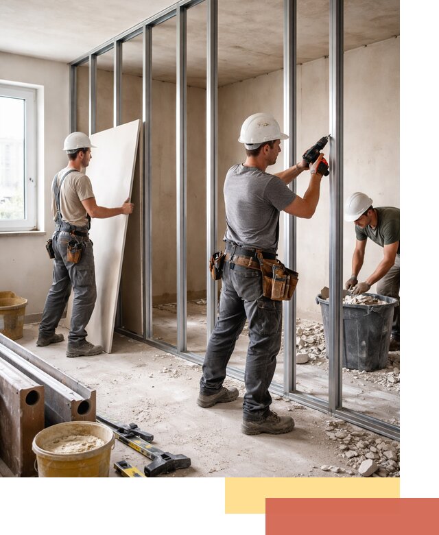 Перенос гипсокартонной перегородки в Истре профессионально и быстро