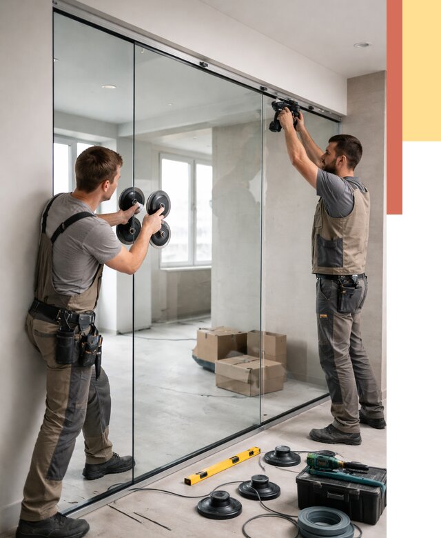 Монтаж стеклянных перегородок в Истре от 6604 руб. | ОТДЕЛОЧНИК-Ста