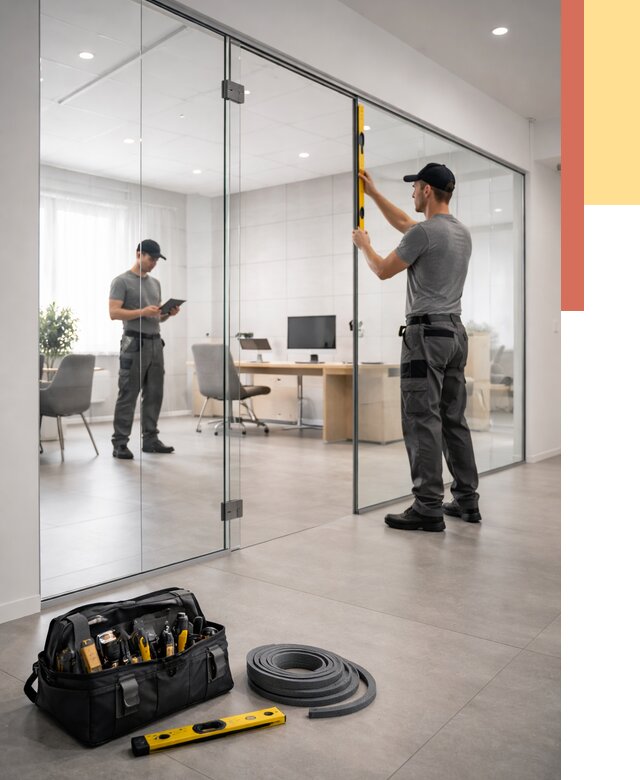 Цельностеклянные перегородки под ключ в Истре от 9652 руб. — монтаж и цены | ОТДЕЛОЧНИК-Ста